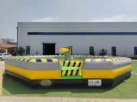 Structure gonflable commerciale en PVC, jeu de combat de taureaux, jeu de poteau rotatif pour adultes, jeu de saut pour enfants, château gonflable extérieur