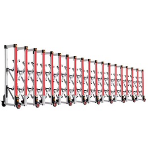 Modern <b>Retractable</b> Manual Road Barrier Expanding Aluminum Alloy Portable Barrier Courtyard Warehouse Hotel Industrial Hospital - Product Image 1