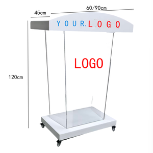 Einfaches Acryl-Rednerpult Hochzeit Kirche MC Schule Rollbares Acryl-Podium - Product Image 6