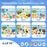 LASIVE TOYS Yüksek Kaliteli Toksik Olmayan Kum Oyuncakları Seti Renkli Çok Parçalı Plaj Teknesi Seti Çocuklar İçin Kum Şatosu Yapımı