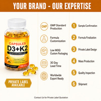 Complément alimentaire pour le système immunitaire, vitamine D3 K2 en capsules, 5000 UI MK7, huile de noix de coco, santé osseuse, 120 capsules végétaliennes