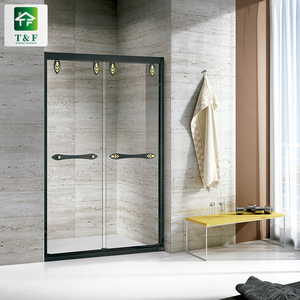 Cabina de ducha de forma recta moderna, puerta de vidrio rectangular <span class=keywords><strong>para</strong></span> baño pequeño - Product Image 4