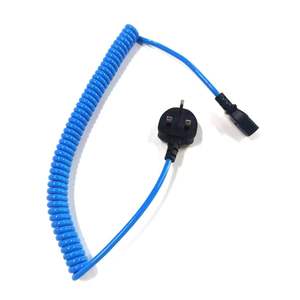 <span class=keywords><strong>Cordon</strong></span> enroulé robuste sur mesure 3x1,5mm², prise britannique BS1363 vers connecteur femelle C13 avec fusible 13A, câble d'alimentation spiralé rétractable - Product Image 2