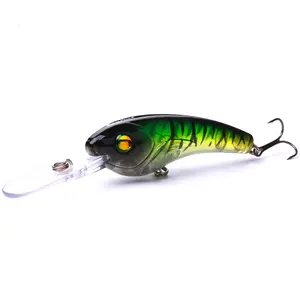 Hot VS01 Fishing Lure Bait 3D Eyes Lifelike Swimming Action Floating Rattle Saltwater Artificial Crank Bait Angling Tackle