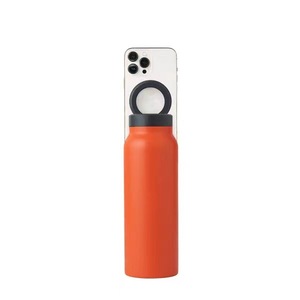 Custom 24oz 304 Stainless Steel Vacuum <b>Bottle</b> Sport Water <b>Bottle</b> With Magnetic Lid Mobile Phone Holder - Product Image 4