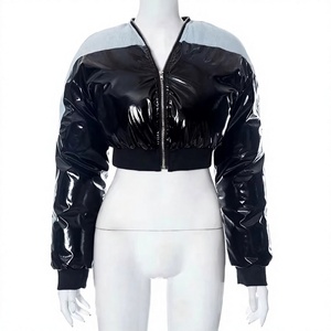 Chaqueta Bomber Corta para Mujer, Transpirable, con Cierre, Ropa de Invierno - Product Image 1