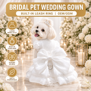 Fabricante OEM ODM, Vestido Elegante y Brillante para Mascotas, Ligero y sin Espalda, para Banquetes, Fiestas y Festivales, para Chihuahuas Pequeños - Product Image 1