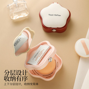 Boîte à poudre portable Chunzao avec miroir, anti-poussière, organiseur de maquillage pour poudre compacte - Product Image 3