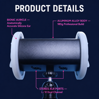 Microphone binaural 3D XLR stéréo omnidirectionnel pour enregistrement ASMR 20Hz-20KHz pour diffusion en direct et studio