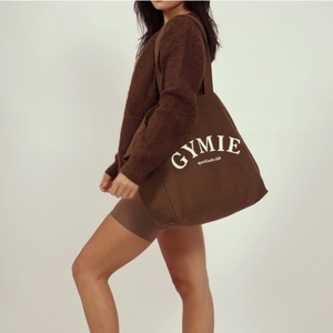 定制标志颜色超大棉帆布手提袋可重复使用耐用周末巨型大型杂货店瑜伽运动包 - Product Image 2