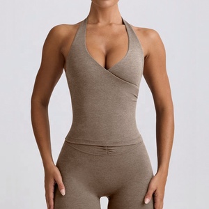Sıcak satış yüksek kaliteli sportif ve güzel geri boyun çizgisi iç çamaşırı yüksek mukavemetli yelek çıplak hissediyorum Fitness Halter spor sutyen - Product Image 4