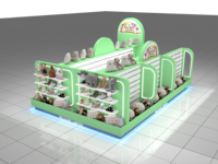 Kiosques en bois personnalisés pour jouets, gondoles tendance pour poupées, présentoirs LED, mobilier commercial pour jouets d'enfants pour centres commerciaux et boutiques avec tiroirs