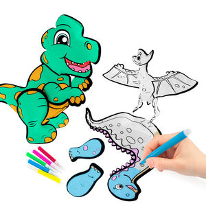 Juguete de ensamblaje de grafiti de dinosaurio tridimensional DIY para niños, pintura creativa, globos educativos, juguetes hechos de plástico duradero - Product Image 1
