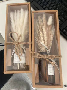 E07499 Boho vaso di vetro 40-50CM 15 30 pezzi conservato Reed Grass Set regalo piccolo bianco secco pampa erba Bouquet <span class=keywords><strong>per</strong></span> la decorazione di nozze - Product Image 6