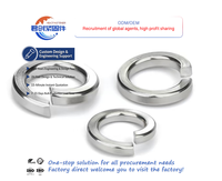 304/316 Stainless Steel Spring Pad Spring Washer Heavy-Duty Elastic Gasket Washer Inserts M2-M10 DIN Standard
