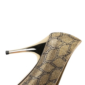 महिलाओं के कार्यालय के जूते उच्च एड़ी के पंप गैंडे-स्टडेड पैर की अंगुली स्टिलेटो स्टिलेटो हील्स 10 सेमी स्लिप-ऑन आरामदायक - Product Image 6