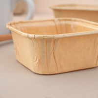 Moldes para hornear de papel grueso con borde enrollado, aptos para uso comercial en panaderías, resistentes a la grasa, para pasteles y muffins, directo de fábrica.