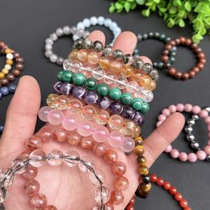 4 มม.6 มม.8 มม.10 มม.อัญมณีควอตซ์Healing Stonesสร้อยข้อมือคริสตัลลูกปัดหินสร้อยข้อมือยืด - Product Image 4