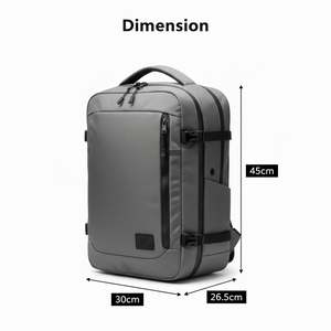 OEM/ODM TSA Friendly Expandable Fashion Travel Backpack Waterproof Polyester Business Laptop <b>Bag</b> Unisex 20-39L Air Cushion Belt - Product Image 6