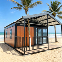 Maison conteneur de luxe moderne pliable et extensible 20ft 40ft, étanche, isolée, insonorisée, résistante aux ouragans, avec fenêtre panoramique pour