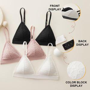 8704 # nouveau costume sous-vêtements Triangle pantalon féminin confortable beau dos petits seins froncés Anti-marche soutien-gorge - Product Image 6