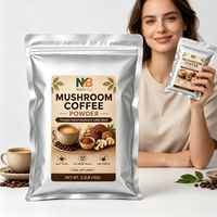 Poudre de café aux champignons adaptogènes à haute puissance pour le soulagement du stress, achat en gros, faible MOQ