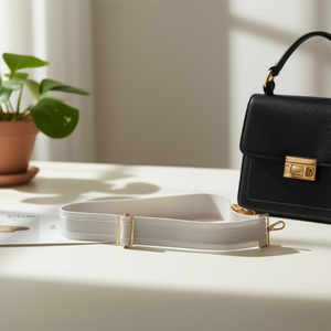 Sangle en toile 5 cm gris uni pour sac à main, accessoire pour sac - Product Image 3