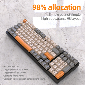 <span class=keywords><strong>Teclado</strong></span> Mecánico K6, <span class=keywords><strong>100</strong></span> Teclas, Teclas PBT, Tipo-C, Inalámbrico 2.4G BT, 3 Modos, RGB, Intercambiable en Caliente, para Juegos - Product Image 2