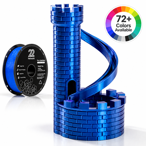Tour à dés personnalisée en forme de château, imprimée en 3D FDM, avec glissière spirale, bleu soyeux, pour table - Product Image 1