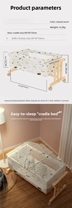 Summer Infants Multifunctional Solid Wood Pastoral Design Baby Crib Rocking <b>Swing</b> Soothing Function 0-3 Years Portable Movable - Product Image 6