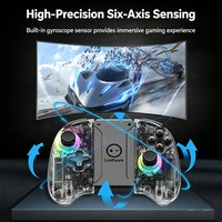 Manette de jeu sans fil Bluetooth L KS51 avec moteur de vibration double, conception à corps divisé, joystick pour téléphones mobiles iOS 2.1+EDR