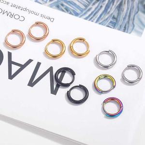 Hypoallergenic 316L Stainless Steel Waterproof Hoop <strong>Earring</strong> for <strong>Men</strong> Women <strong>Sleeper</strong> Ear Cuff <strong>Earrings</strong> Anti Tarnish Jewelry - Product Image 4