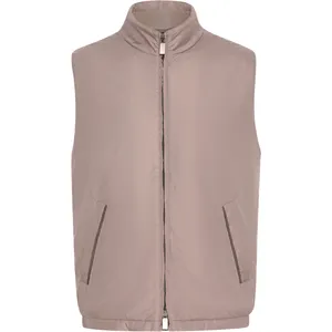 Giacca da uomo imbottita senza maniche Gilet da esterno di colore nero Gilet per l'inverno