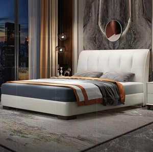 Vente en gros d'ensembles de meubles de chambre à coucher au design moderne en bois sur mesure avec rembourrage en cuir durable pour hôtels appartements maisons - Product Image 3