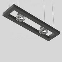 Bureau 9 pouces système de lumière LED 7w 13w 19w 26w 38w 49w spot gradable personnalisé linéaire suspension lumière led grille lumière