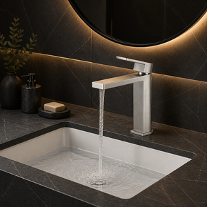 Robinet de lavabo KEMEN en acier inoxydable 304 sans plomb pour salle de bain, idéal pour la maison, l'hôtel, les projets de toilettes, vente directe usine - Product Image 5