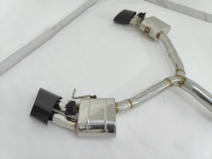 Tuyau d'échappement avant et silencieux à valve pour Audi RS4 RS5 2.9T, échappement haute performance en acier inoxydable SS304 avec silencieux à valve - Product Image 2