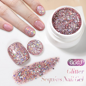 Nouveau Gel à Ongles Transfrontalier à Paillettes Flash, Effet Étoile Brisée, Paillettes Diamantées Couleur Magique, Thérapie Lumineuse, Imperméable - Product Image 1