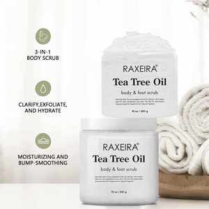 Natural Whitening Sugar Body <strong>Scrub</strong> Exfoliating <strong>Cream</strong> <strong>Facial</strong> Body Organic Skin Care Tea Tree Oil Sea Salt Body <strong>Scrub</strong> - Product Image 6