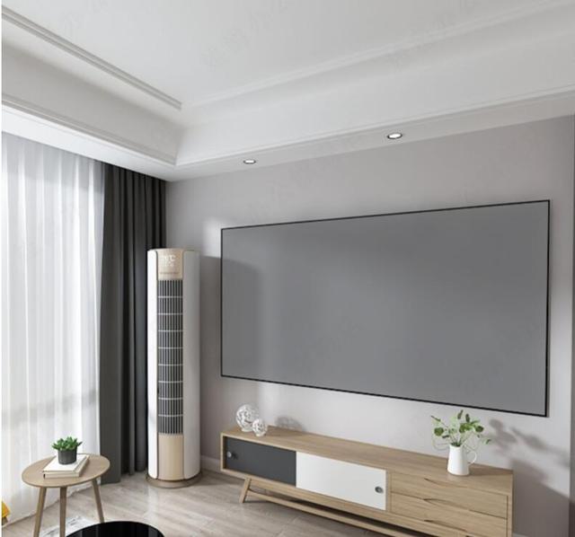 90 Inch 16:9 Wall Mounted Anti-Light Fabric 4K HD 1CM Narrow Bezel Fixed Frame Projection Screen for UST Projector