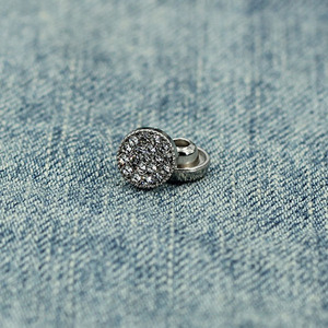 <span class=keywords><strong>Boutons</strong></span> en métal de luxe exquis avec diamants, <span class=keywords><strong>boutons</strong></span> à tige cloutés de strass haut de gamme pour veste en tweed, accessoires vestimentaires en denim - Product Image 6