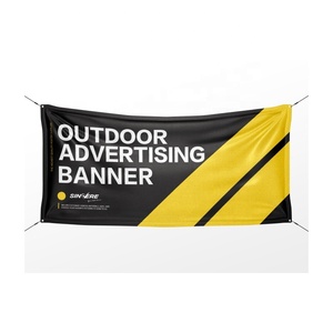 Custom Logo Outdoor PVC Vinyl Mesh Banner Sports Event Running Race Backdrop Display Promotional Flags & Banners