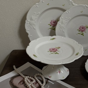 Syl pháp phong cách cổ điển tấm gốm hồng hồng nổi cổ buổi chiều Trà tráng miệng tấm cho thực phẩm phương Tây món ăn tấm - Product Image 4