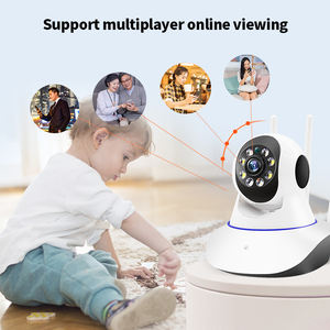 Mini caméra intérieure 2MP de surveillance vocale bidirectionnelle à distance APP alarme poussoir grand Angle Full HD WIFI antenne d'extension USB panoramique-inclinable - Product Image 4