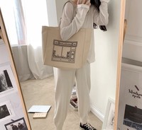 Vente d'usine – Sac en toile de coton personnalisé avec logo imprimé, écologique, recyclable, réutilisable, grande capacité, couleur personnalisée, taille moyenne