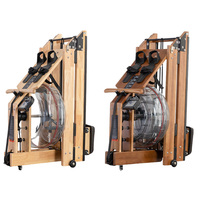 Máquina de Remo Profesional para Cardio Plegable con Resistencia de Tanque de Agua y Estructura de Madera