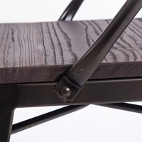 Tables et chaises de bar industrielles en fer et bois de haute qualité, avec coussins, 4 ensembles pour cuisine, restaurant, hôtel - Vente en gros