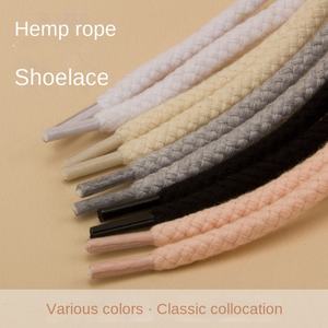 LANCEMAKER MM57 <span class=keywords><strong>Air</strong></span> Force-No. <span class=keywords><strong>AJ1</strong></span> Wu Dunksb Canvas Cashew Flower Cordón de Algodón y Cáñamo de 7mm para Zapatillas 80-160cm para Todas las Temporadas - Product Image 2