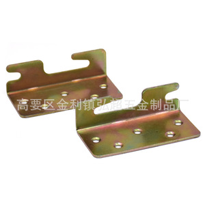 Support d'angle de lit en fer zingué, 28x47x92mm, connecteur de quincaillerie de meubles durable pour usage domestique - Product Image 2