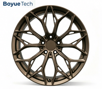 Rines Deportivos de Lujo de una Pieza, Forjados en Bronce Mate, Diseño Multirradio, PCD 5*108 5*112 5*114.3 5*115 5*120, Premium para Sedán y SUV